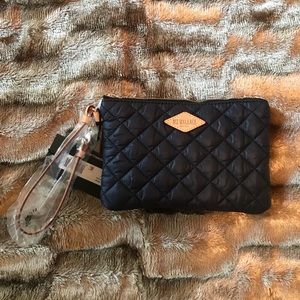 Mz Wallace Navy pouch/wristlet New with Tags